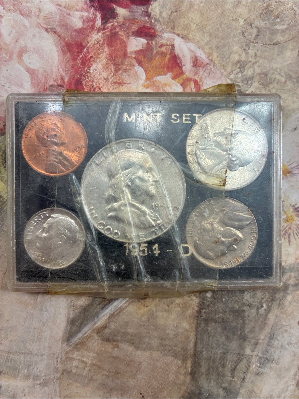 1954-D Mint Set Collector Coin Display - Silver and Copper